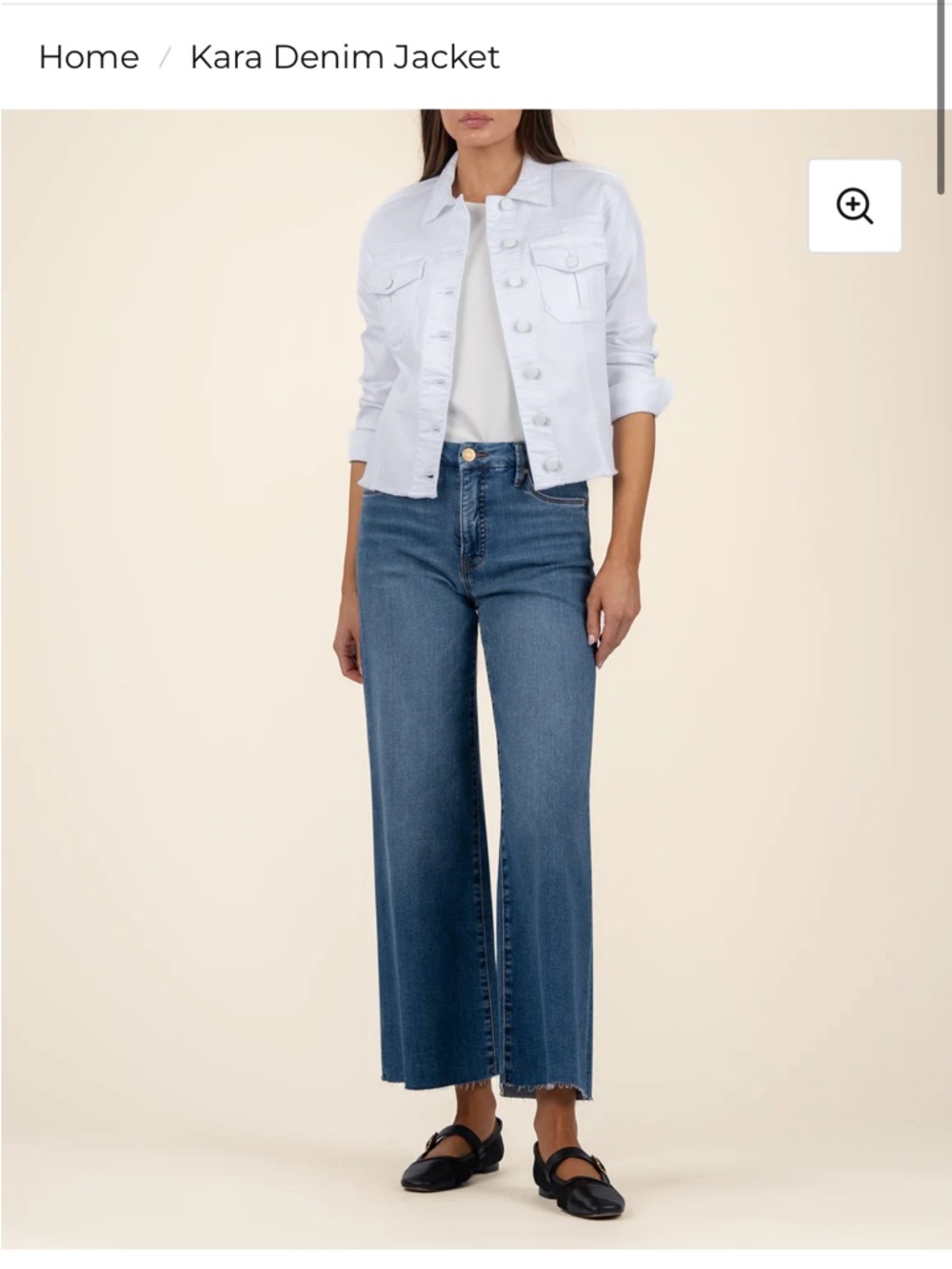 Kut from the Kloth White Denim Jacket